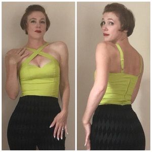 Pin Up Girl Clothing Voodoo Vixen Top Chartereuse